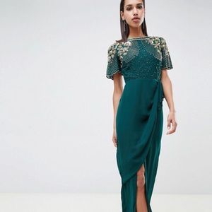 ASOS Virgos Lounge ariann dress emerald green